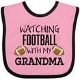 thumbnail image 3 of Inktastic Watching Football with My Grandma Boys or Girls Baby Bib, 3 of 4