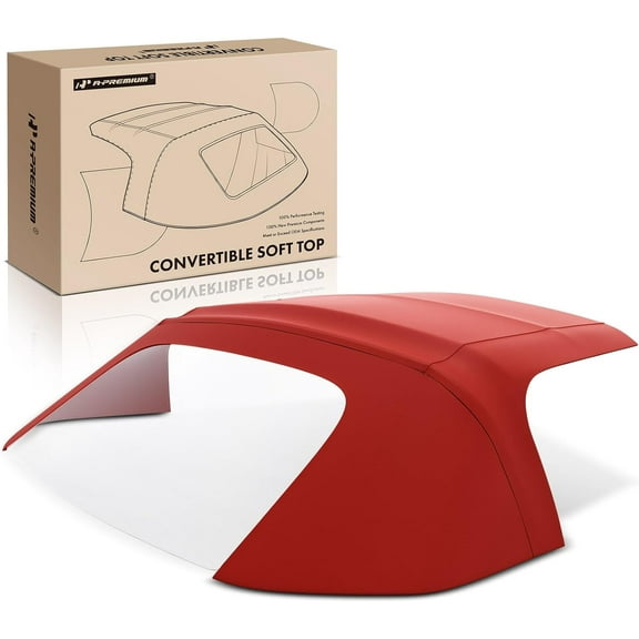 A-Premium Burgundy Convertible Soft Top Compatible with Mercedes-Benz CLK320 2004-2005, CLK350 2006-2009, CLK500 2004-2006, CLK55 AMG 2004-2006, CLK550 2007-2009, with Glass Window