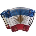 thumbnail image 2 of Rossetti 34 Button Accordion 12 Bass 3 Switches FBE USA Flag, 2 of 4