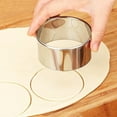 thumbnail image 4 of Molde de acero inoxidable para tartaletas, empanadas y galletas, tres tamaños, fácil de limpiar y duradero, ideal para cortar y dar forma circular a tus alimentos., 4 of 6