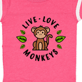thumbnail image 4 of Inktastic Live Love Monkeys Boys or Girls Baby Bodysuit, 4 of 5
