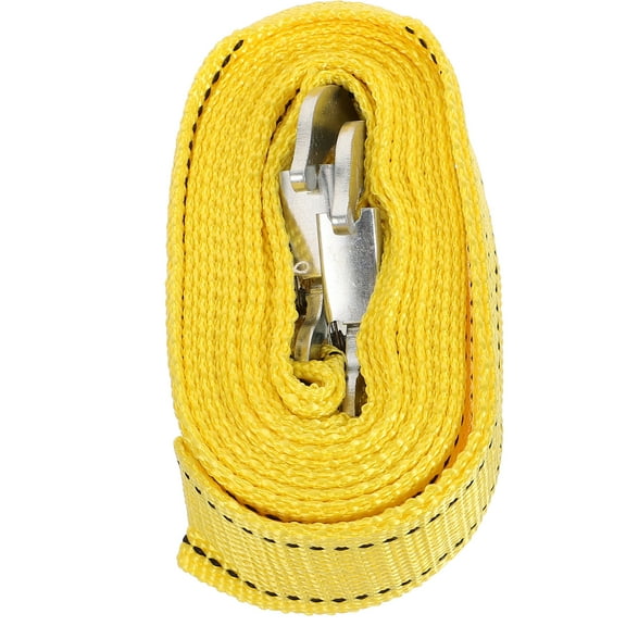 FENGGUIQU Yellow Nylon Heavy Duty Towing Strap for Car Truck Boat Emergency Vehicle Recovery and Roadside Assistance