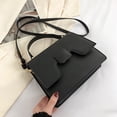 thumbnail image 4 of Bolso de mano elegante y sencillo, estilo retro, bandolera de un solo hombro, de piel sintética, con solapa, pequeño bolso cuadrado, 4 of 5