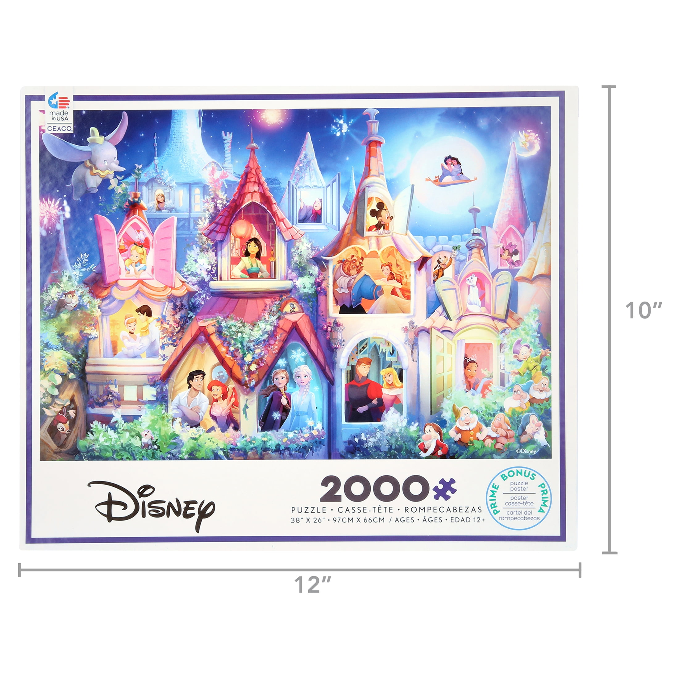Ceaco 2000 Piece Disney Princess Castle Interlocking Jigsaw Puzzle