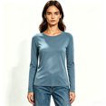 thumbnail image 2 of Women’s Crew Neck Long Sleeve Basic T-Shirt, Womens Everyday Casual Top, Women's Plus, Size S-4XL, 2 of 4