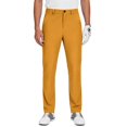 thumbnail image 5 of Mens Quick Dry Straight Leg Trousers Golf Dress Pants Slim Fit Casual Work Bottoms Orange 3XL, 5 of 7