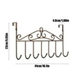 thumbnail image 2 of No-Drill Over-the-Door Hooks Heavy Duty Steel Coat Rack 16.14" x 9.05" Wall Hanging Organizer WhiteBlackBronze Non-Marking U-Shaped Hangers for Clothes & Accessories, 2 of 7