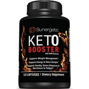 Premium Keto Booster Capsules - with Keto BHB Exogeneous Ketones, Ashwagandha, Green Tea Extract & Ginger - Keto Support for Weight Management, Energy & Stress Management - 120 Keto Cap
