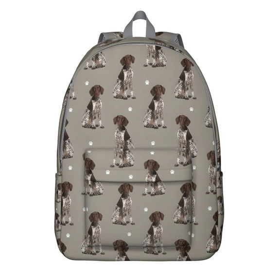German Shorthaired Pointer Backpack for School,Cute School Bag,Schoolbag with Adjustable Shoulder Straps & Padded Back,15.7"x11.8"x5.5"