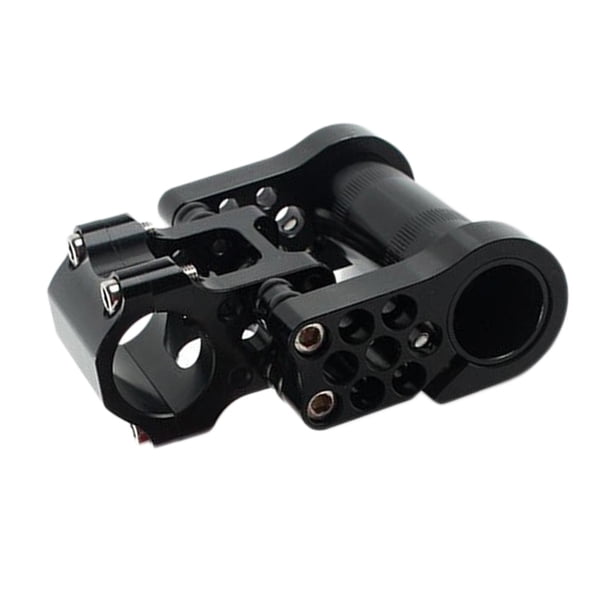 Bicicleta de aleación de aluminio con doble potencia ajustable de 25. Bicicleta plegable con doble potencia. Negro
