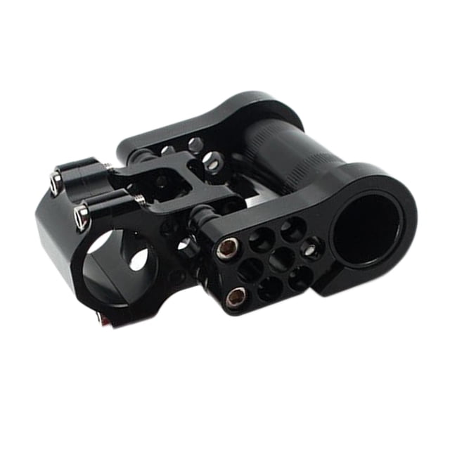 Double Tige, Tige de Guidon Réglable 25,44 mm Tige de Vélo Pliant Guidon Creux Barre de Poignée Double Tige Accessoire de Conversion de Cyclisme - Noir