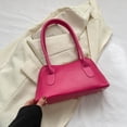 thumbnail image 4 of Bolsos de mano de color sólido para mujer, bolsos sencillos de piel sintética para axilas femeninas (rosa roja) Tmvgtek Para Estrenar, 4 of 9