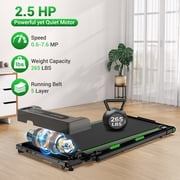 2 in 1 Walking Pad for Home/Office,Folding Treadmill 2.5HP,COFUNOK Under Desk Treadmill with Remote,0.6-7.6mph