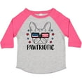 thumbnail image 3 of Inktastic Pawtriotic with French Bulldog in American Flag Sunglasses Boys or Girls Toddler T-Shirt, 3 of 5
