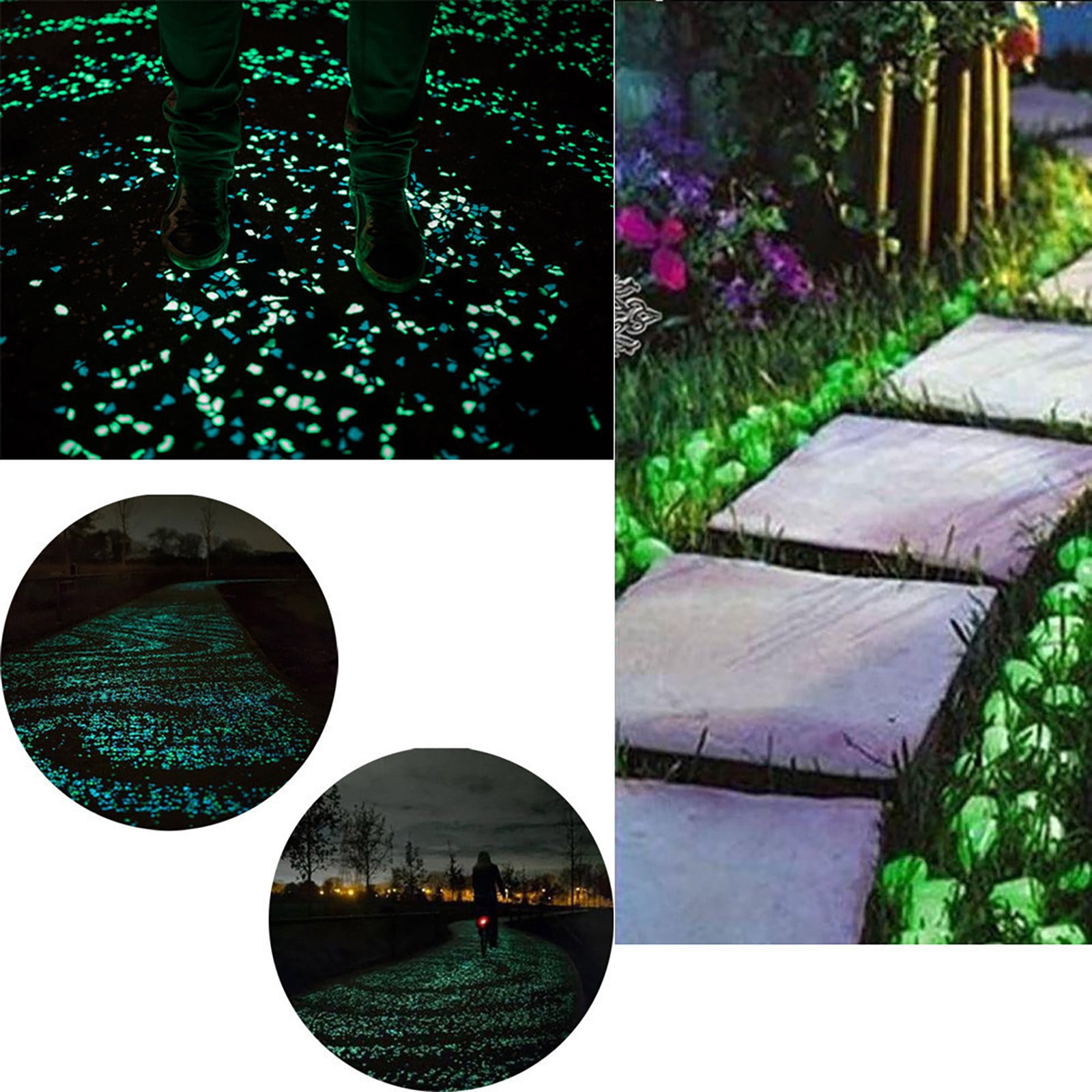 300 Pierres Lumineuses Pour Jardin - Galets Fluorescents Nuit | Décoration Extérieur | Aquarium & Allées