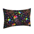 thumbnail image 2 of EasygdpRainbow Jellyfishes Polyester Fiber Double-Sided Pillowcase,Super Soft,Comfortable And Luxurious Pillowcase,Not Easy To Break Or Deform- 20"X30", 2 of 9