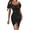 Black, variant on Zekutng Dresses for Women Summer Solid off The Shoulder Short Sleeve Mini Dress,Sizes S-3XL