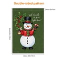 thumbnail image 2 of Christmas Welcome Winter Versatile House Flags for Lawn Front Door Backyard Snowflakes Washable House Decor Winter Holiday Snowman Green Double-Colored Porch Flags 28x40 Inches, 2 of 6
