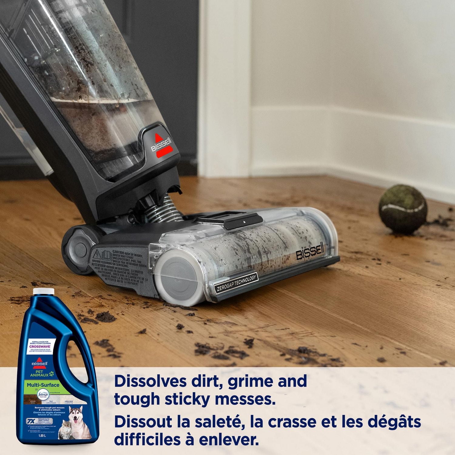 BISSELL® PET Multi-Surface with Febreze Formula for CrossWave® 64 oz, Remove Paw Prints & Pet Messes