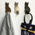 thumbnail image 3 of Naiyafly 2 Pcs/lot Cat-shaped Wall Mount Key Holder Decorative Stainless Steel Hanger Keys Hanger Home Decor Hooks, 3 of 5