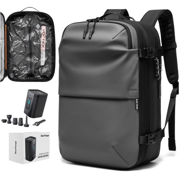Mochila de viaje BlackVoyage Vortex 60L con sistema de sellado al vacío