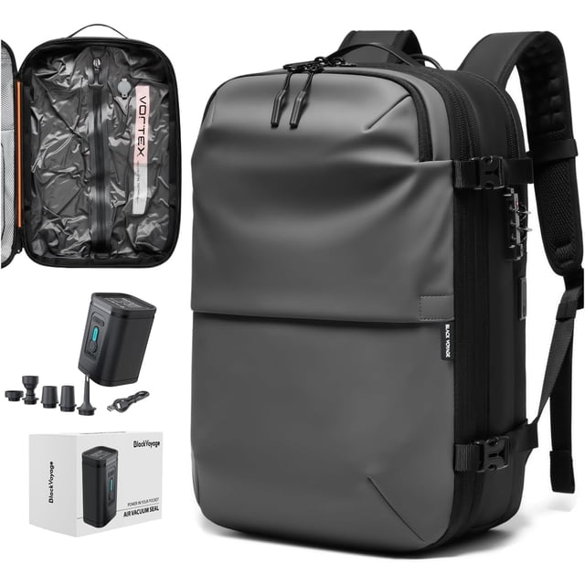 Mochila de viaje BlackVoyage Vortex 60L con sistema de sellado al vacío