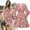 Pink, variant on Sakmal Short Womens Plus Size Dresses Floral A-Line Dresses Green Flowy V-Neck Bell Sleeve 3/4 Sleeve Chiffon Girls Dresses