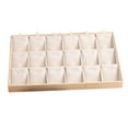 thumbnail image 2 of Organizador de soporte de joyería de madera de bambú, almacenamiento de 18 rejillas, soporte para collar colgante Beige Zulema Expositor de joyas, 2 of 8