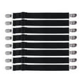 thumbnail image 1 of EeaseMX 8 sujetadores ajustables para sábanas, tirantes multifuncionales, pinzas elásticas, clips para cortinas, soportes para fundas de sofá y colchones (negros), 1 of 7