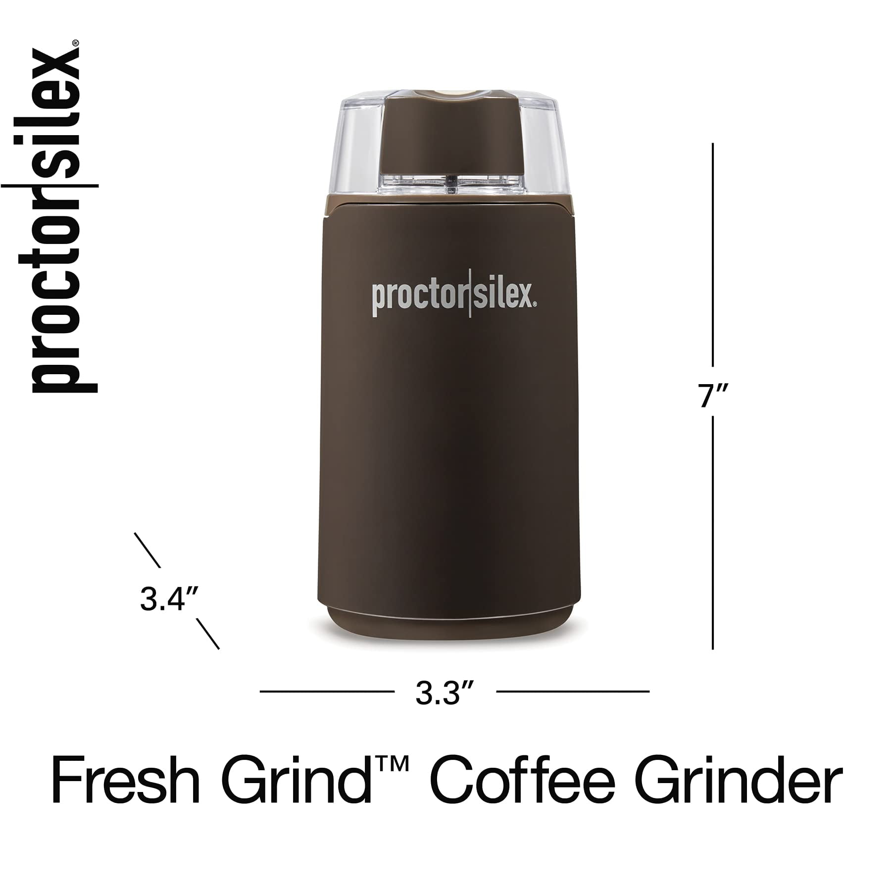 Proctor Silex E160B White Electric Coffee Grinder Retractable Cord