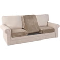 thumbnail image 5 of Velvet Stretch Couch Cushion Cover Plush Cushion Slipcover for Chair Sofa Cushion Furniture Protector Seat Cushion Sofa Cover Set of 3, 5 of 10