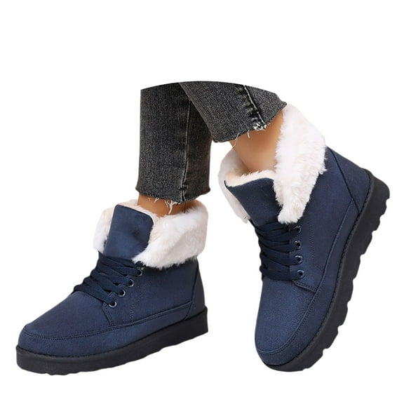 Women's Boots Stylish Winter Boots With Comfortable Thick Platform Sole Versatile Ankle Booties For Outdoor Activities And Casual Wear