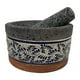 thumbnail image 1 of Molcajete Wood Planks MX Calli con Cerámica, piedra volcánica y madera de parota, 1 of 4