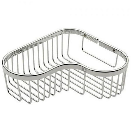 Ginger 505L Splashables 9.7 Brass Wall Mounted Wire Corner Basket, Polished