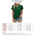thumbnail image 5 of Camiseta de manga corta XXL verde sencilla, cómoda y elegante con escote recortado, 5 of 5