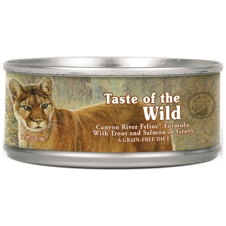Taste of the Wild Canyon River Grain-Free Wet Canned Cat Food with Trout & Smoked Salmon 3 Oz, Case of 24