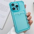 thumbnail image 1 of Transparent Card Slot Bag Holder Case For iPhone 15 14 13 12 11 Pro Max Mini X XS XR 7 8 Plus Clear Shockproof Soft Wallet Cover, 1 of 7