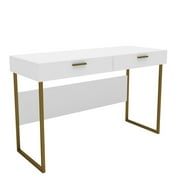 Olympia 47 in. White 2-Drawer Writing Desk