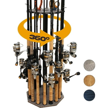 Rush Creek Creations 14 Fishing Rod Rack with 4 Utility Box Storage ...