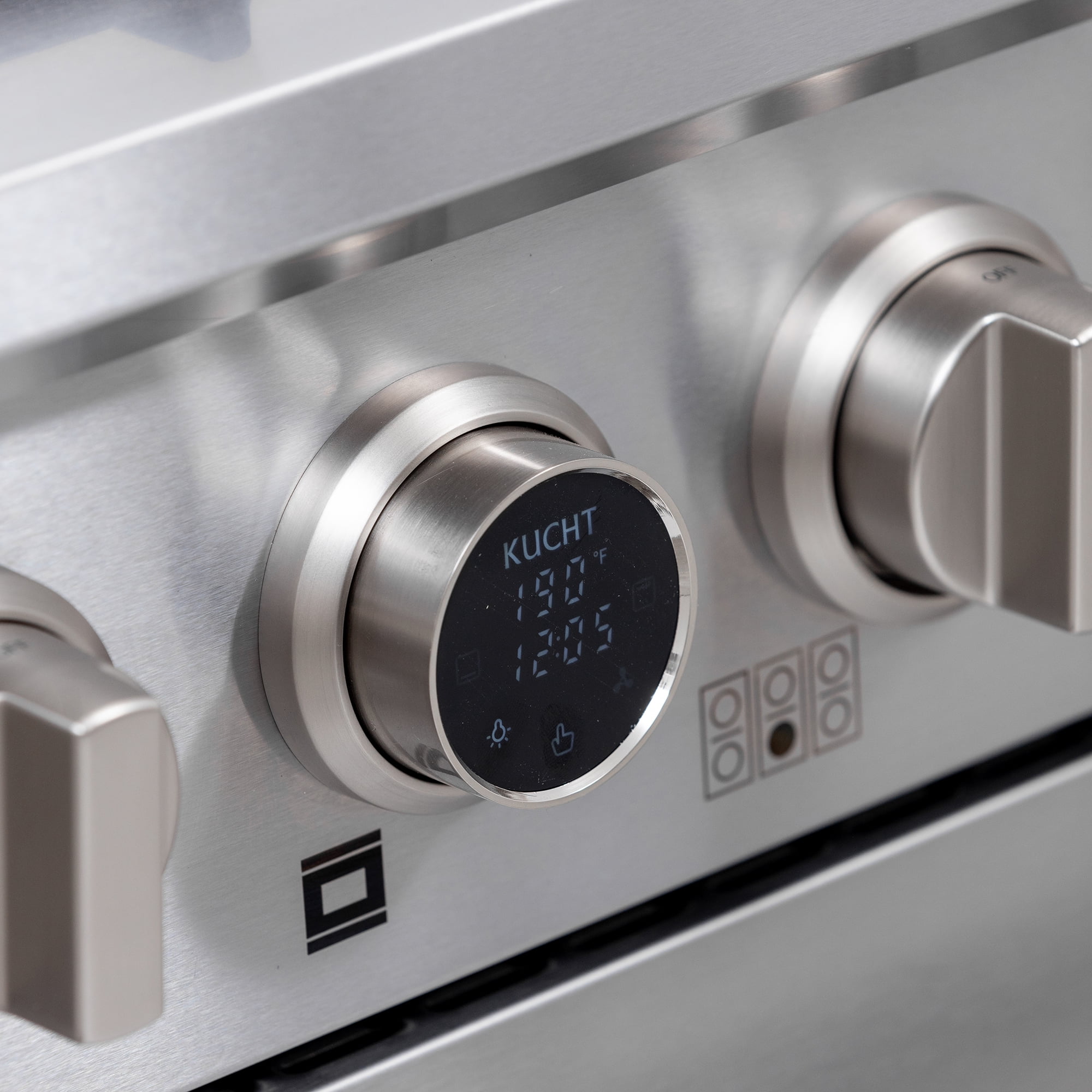 36 in. 5.2 cu. ft. 6 Burners Dual Fuel Range for Natural Gas in Stainless Steel.