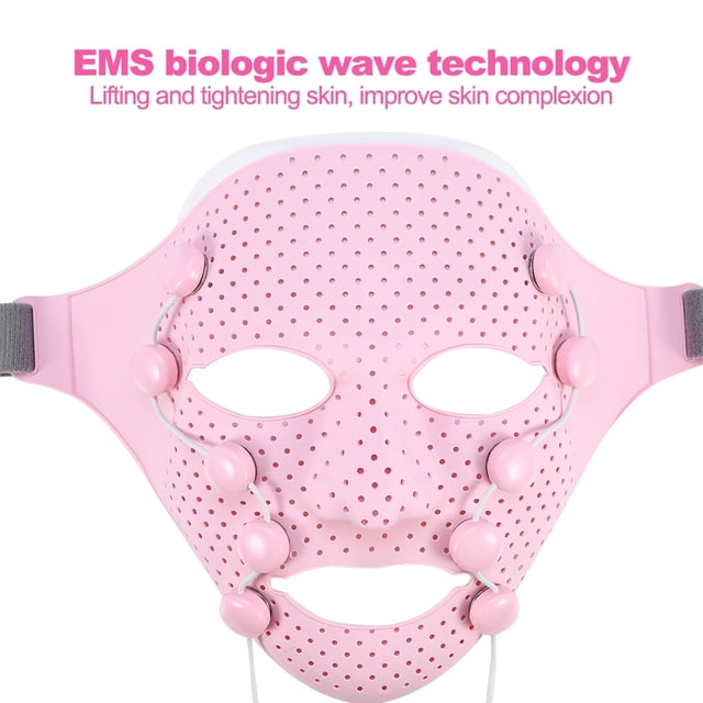 Máscara Facial Eléctrica EMS, Masajeador Facial De La Belleza De Los Ultrasonidos, Mascarilla Antiarrugas del Masaje del Imán para SPA Y El Cuidado De Piel Amonsee No