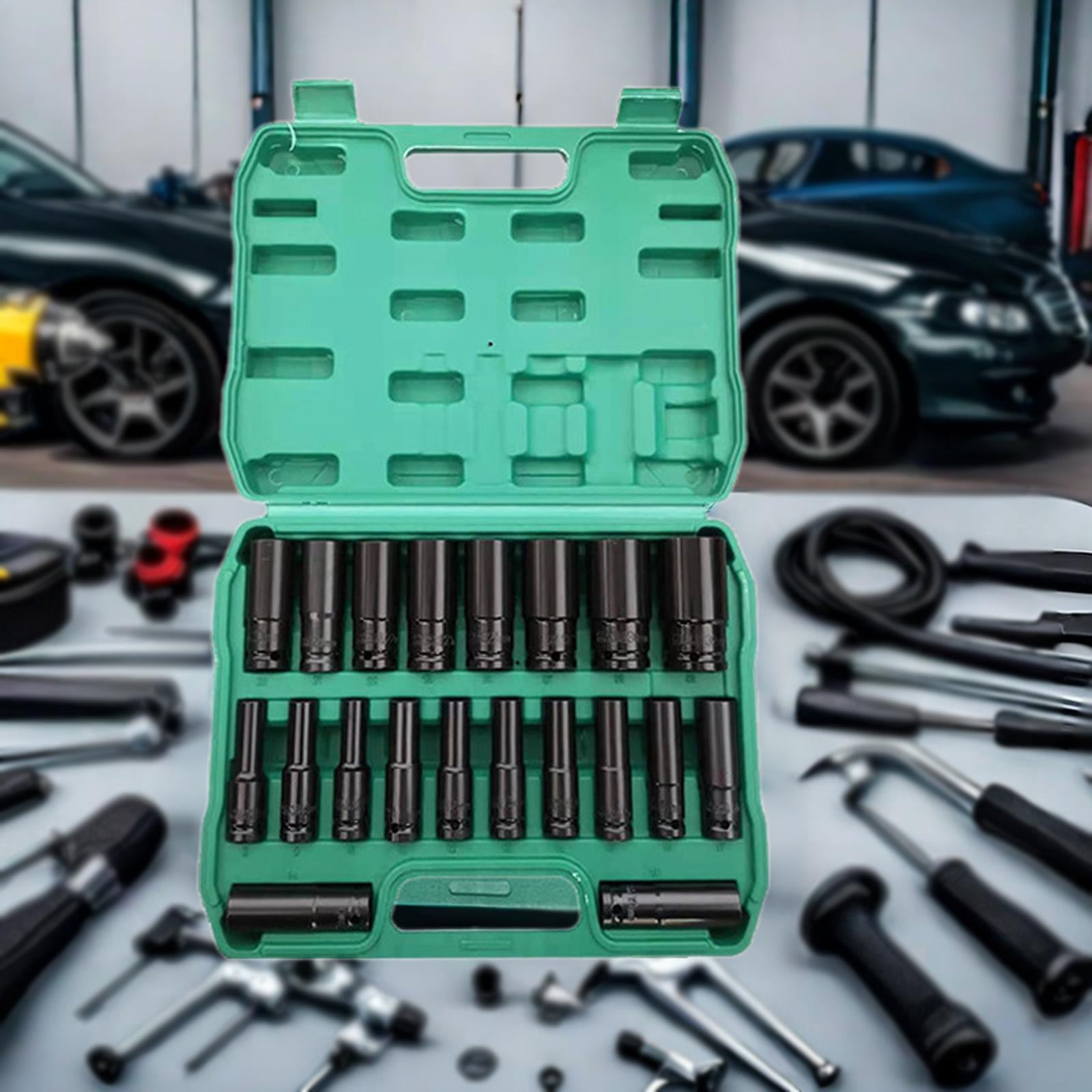 Wzmzjy 20 Pieces 1/2 inch Drive Impact Socket Set Easy Installation Hand Wrench Sockets
