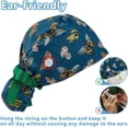 thumbnail image 4 of Pack de 2 gorros quirúrgicos ajustables y transpirables para enfermería, profesionales sanitarios y salones de belleza., 4 of 9