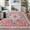Red, variant on Buganda 5'x7' Area Rugs for Living Room, Vintage Distress Print Pattern Carpet, Non-Slip Rugs for Bedroom Dining Room, Beige