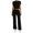 Black, variant on Costeam Womens Solid Color Crew Neck Short Sleeve Top and Long Pants Two Piece Matching Set with Side Pockets Elastic Waist Loose Fit Daily Casual Sport Loungewear Outfit