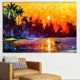 thumbnail image 3 of Colorful Landscape Wall Decor, Nature Landscape Poster, Beach Printed, Summer Canvas Art, Sea Landscape Artwork, Sea Printed Canvas, Canvas Wall Decor - Natural Framed, 3 of 9