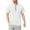 White, variant on YFNNUP Mens Cotton Linen Henley Shirts Solid Color Double Pocket Cargo Shirt Moisture Wicking Short Sleeve V Neck Beach Tops