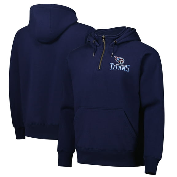 Unisex Dunbrooke Navy Tennessee Titans Defender Quarter-Zip Hoodie