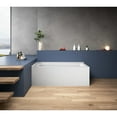 thumbnail image 2 of Aqua Eden VTAP6032L21TS 60-Inch Acrylic Rectangular 2-Wall Corner Alcove Tub, Left Hand Drain in Glossy White, 2 of 9
