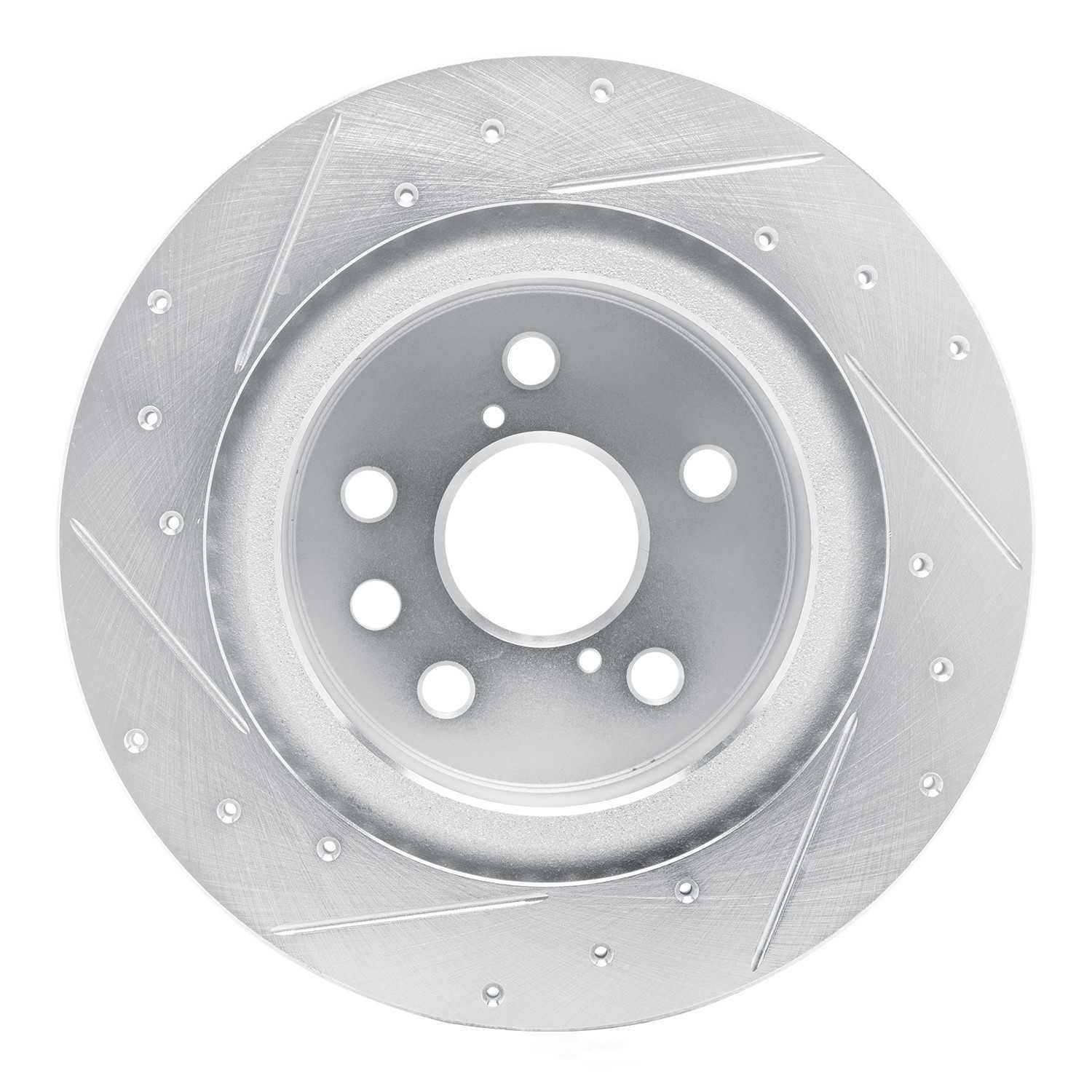 Dynamic Friction Company 631-75056R DFC Brake Rotor - Drilled And Slotted - Silver